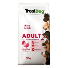 TropiDog Premium Turkey with Rice dog food 12kg