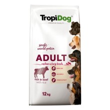 TropiDog Premium Beef with Rice dog food 12kg