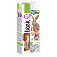 LoLo Pets Smakers treat sticks for rodents and rabbits with flower petals 2pcs 80g
