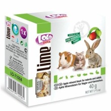 LoLo Pets mineral stone for rodents with apple 40g