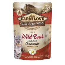 Carnilove Cat Pouch Wild Boar Chamomile food pouch for cats 85g