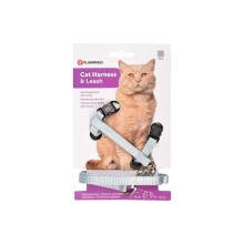 Flamingo light blue harness with leash for cats