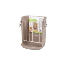 Flamingo hay holder + food bowl 15x12x18cm