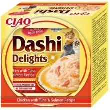 Inaba Dashi Delights Chicken with Tuna & Salmon canned for cats 70g