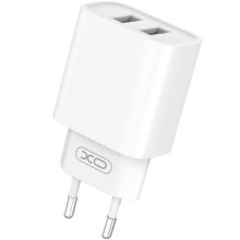 XO CE02C USB charger 2xUSB 2.1A + Lightning cable 1m