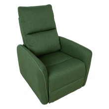 Recliner armchair ZAC with push back mechanism, green