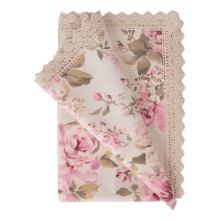 Table mat HOLLY 75x75cm, painted roses