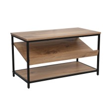 Shoe rack DIMITRA 80x40xH45cm, rustic/black