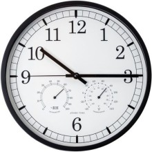 Platinet PZTW Wall clock with hygrometer and thermometer 30cm