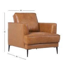 Armchair LEO light brown