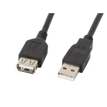 Lanberg, USB Type-A – USB Type-A, кабель USB-A 2.0, 3 м, CA-USBE-10CC-0030-BK