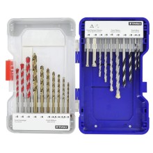 Drills set Multi Material 20pcs - for metal, wood, concrete and tiles