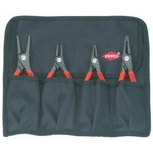 Stopper pliers set, 4 parts in a bag, small hard alloy ends, Knipex