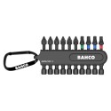 Bit set Impact 10pcs in holder, with carabiner. 50 mm PH, PZ, TORX