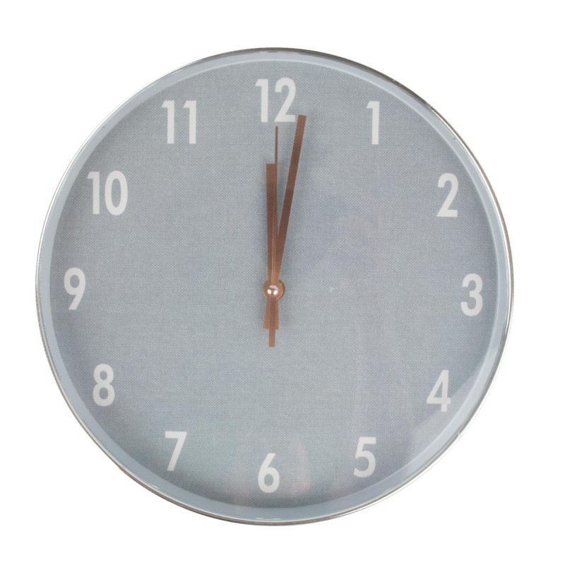 Wall clock GLAM D30cm, silver