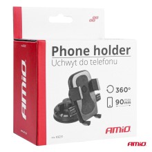 Phone holder for dashboard or windshield