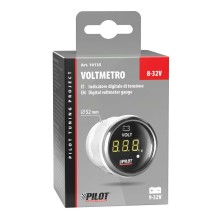 Voltmeter 52cm, black, recessed