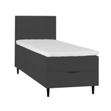 Continental bed LAARA 90x200cm, dark grey