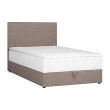 Continental bed LEVI 140x200cm, with mattress, dark beige