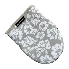 Oven gloves AIMAI 2pcs with silicone, grey flower