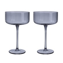 Wine goblet DOLCE 2pcs H17cm, grey