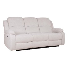 Recliner sofa FELICIA 3-seater with electric mechanism, natural white