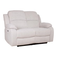 Recliner sofa FELICIA 2-seater with electric mechanism, natural white