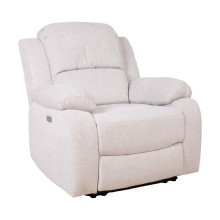 Recliner armchair FELICIA with electric mechanism, natural white