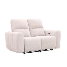 Recliner sofa MATIAS 2-seater with electric mechanism, light beige