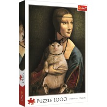 TREFL puzzle Lady with a cat 1000 pcs