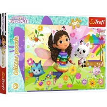 TREFL GABBY´S DOLLHOUSE Glitter puzzle, 100 pcs