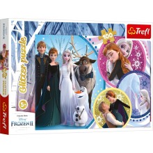 TREFL FROZEN Glitter puzzle Frozen II, 100 pcs