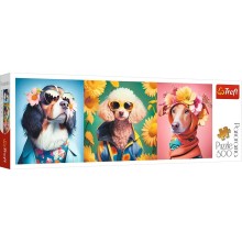 TREFL panoramic puzzle Dogs 500 pcs