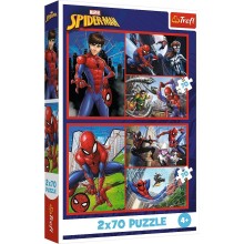 TREFL SPIDER-MAN puzzle set Spider stories, 2x70 pcs