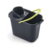 Puhdistustarvikkeet, Rectangular bucket 12L with push button Grey, Mery