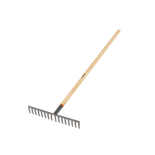 Garden rake with wooden handle, 152cm, 16 tines Truper®