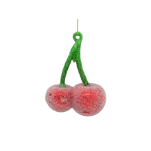 Christmas ornament JOY CHERRY 9cm, glass