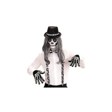 Skeleton-print trousers