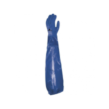Gloves PVC coated, blue, lined, 62 cm 10, Delta Plus