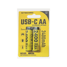 Nitecore NH2400 2400mAh USB-C Rechargeable AA Battery 2-Pack