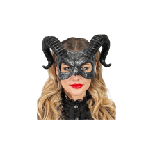 Mask with horns silver