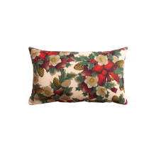 Pillow WINTER FLOWERS 32x50cm, ribbons