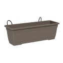 Plant pot Birka 40 x 17 x h16cm with mount kit, sand
