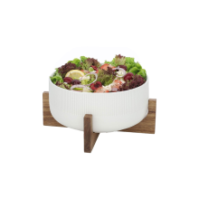 Bowl POLO D22,5xH10cm 2.7L white, with stand
