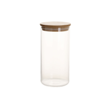 Glass jar JARA D8,3xH17cm 1000ml with bamboo lid