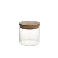 Glass jar JARA D8,3xH8cm 390ml with bamboo lid