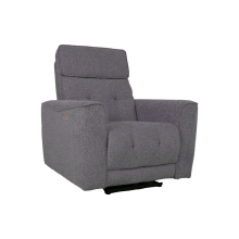 Recliner armchair BOSCO with electric mechanism, grey