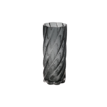 Vase LAURO D10xH25cm, grey glass