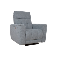 Recliner armchair BOSCO with electric mechanism, bluish grey