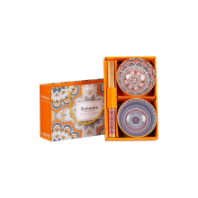 Set BOHEMIA 2-bowls and chopsticks, colourful
